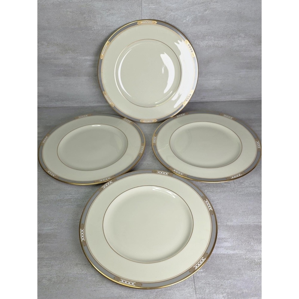 Set 4 Lenox Mc Kinley Presidential Collection Salad Plates 8.5" Made In USA VTG